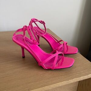 Electric, hot pink heels